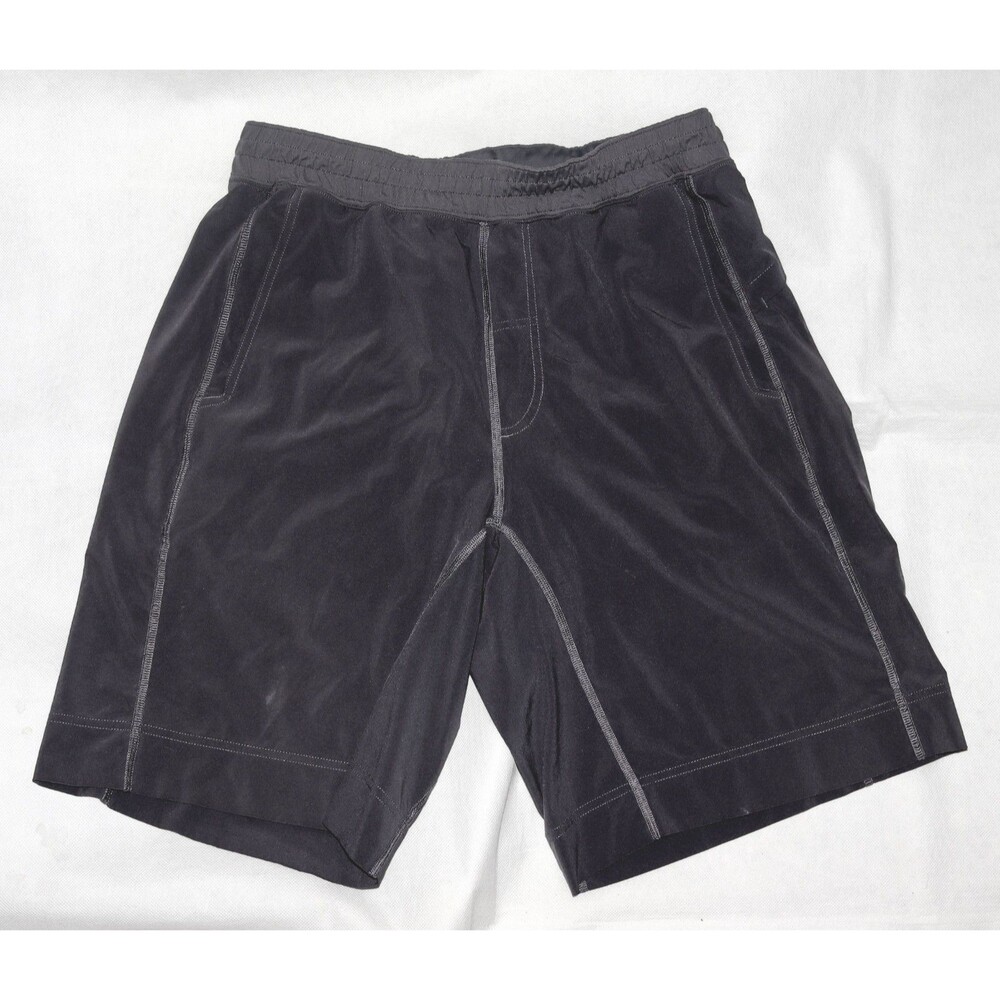 Lululemon Athletica Men's Gray Athletic Drawstring Gym Running Shorts Size Large